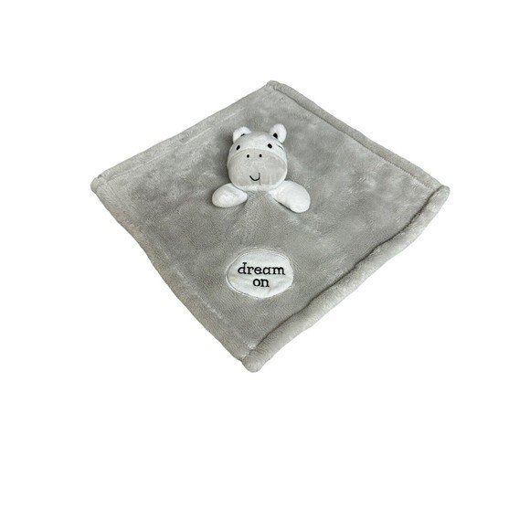 Baby Gear Grey White Zebra Dream On Security Blanket Plush Lovey Fluffy - Picture 4 of 5